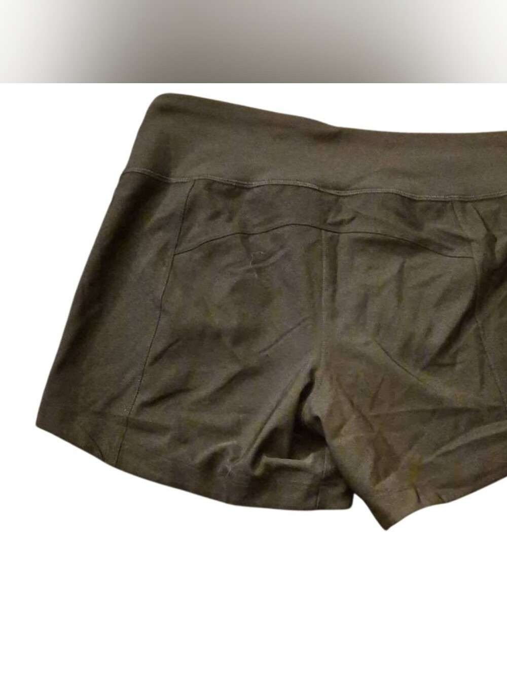 (443)High-Waist Women's Athletic Shorts — Black - Picture 8 of 8